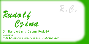rudolf czina business card